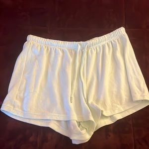 Mint green sweat shorts